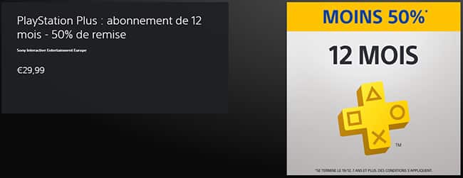 PlayStation Plus à -50% : Abonnement de 1 an moins cher