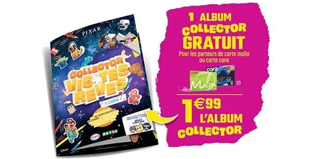 Album collector offert avec la carte de fidélité Cora