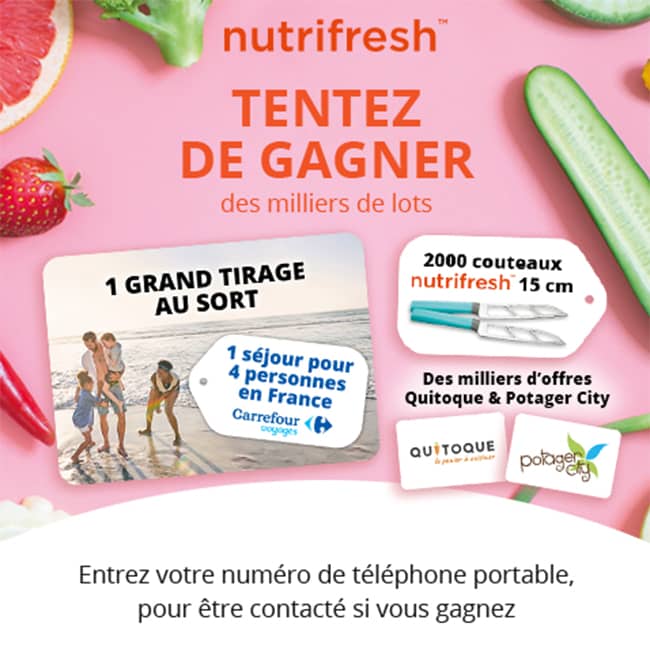 Couteau De Cuisine Nutrifresh - Lame Orange, Neuf Dans Son Emballage, Idéal Pour Légumes Et Fruits