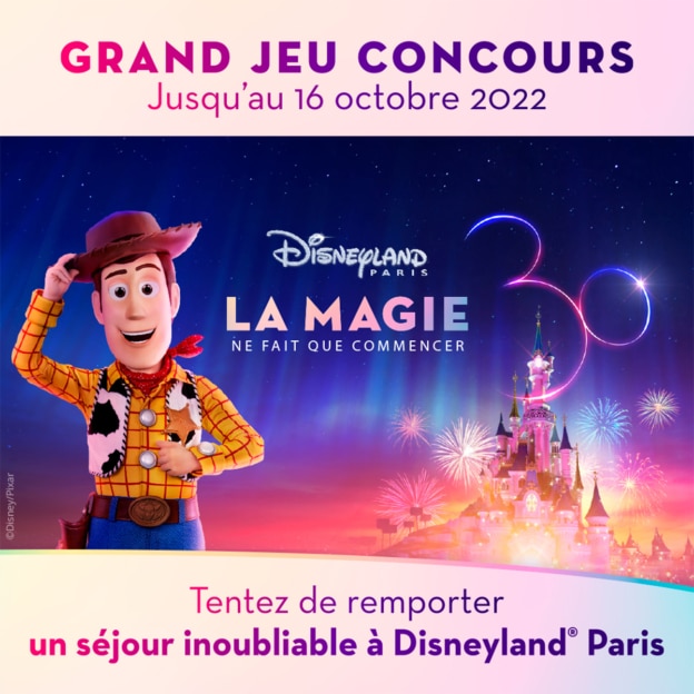 Jeu Cora Pixar : séjours à Disneyland à gagner