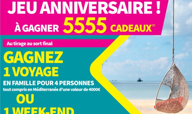 Jeu Anniversaire Conforama à code : 5’555 cadeaux à gagner