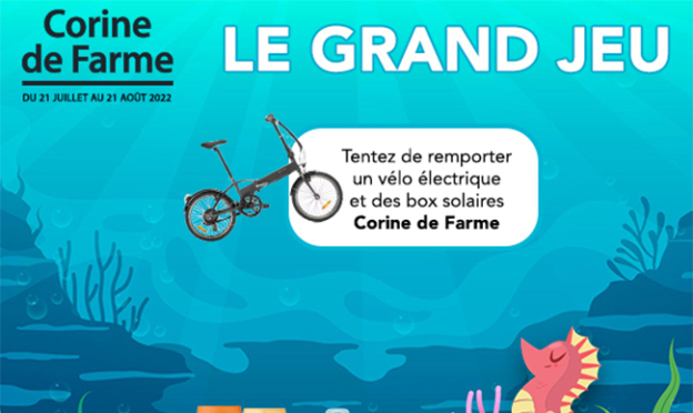 Jeu Corine de Farme : 1 vélo et 14 box de soins solaires