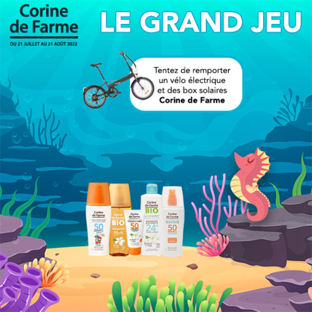 Jeu Corine de Farme : 1 vélo et 14 box de soins solaires