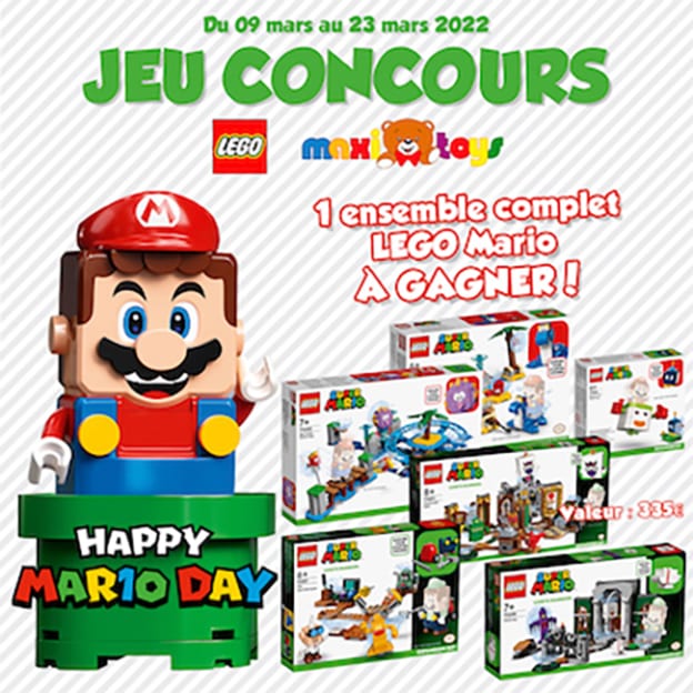 Jeu Maxi Toys : Set de boîtes de LEGO Super Mario à gagner