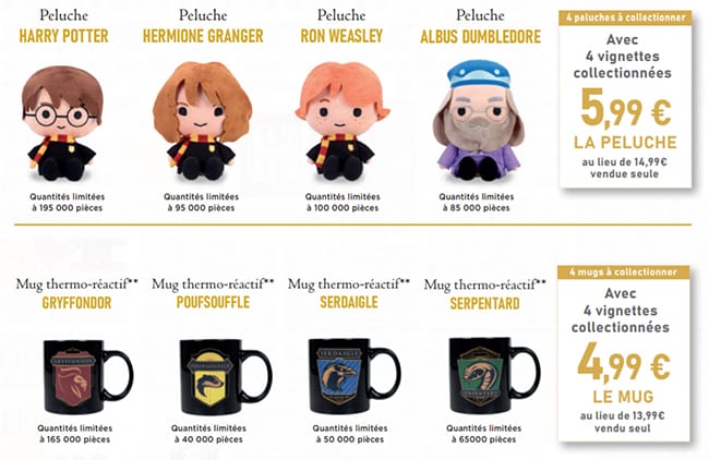 Profitez de remise immédiate sur les mugs et les peluches Harry Potter