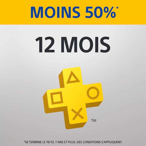 Abonnement PlayStation Plus à moitié prix