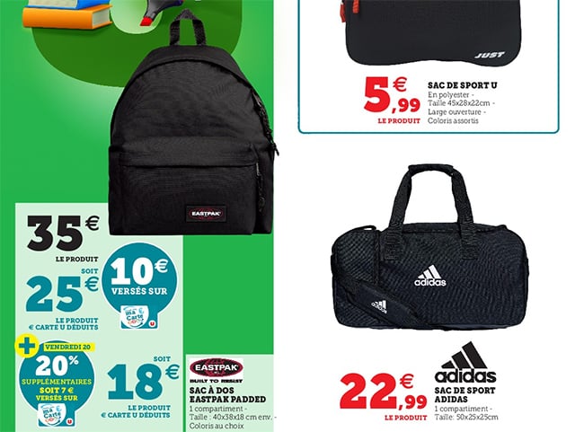 Sac à dos Padded Pak'r Eastpack à petit prix chez U