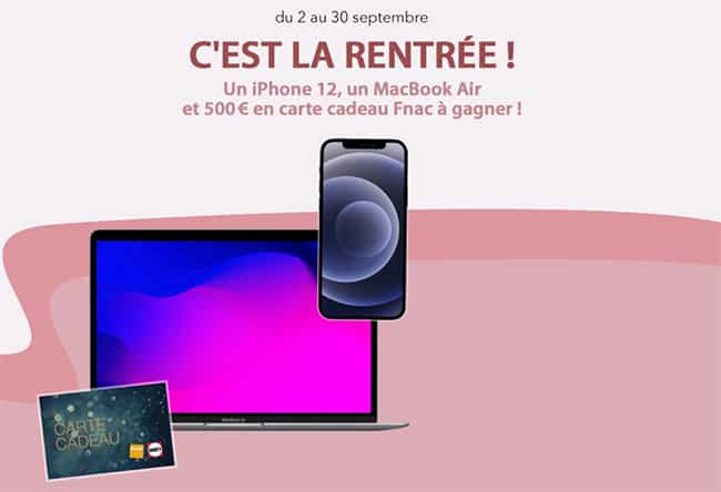 Remportez un i-Phone 12, un MacBook air 13 ou un chèque cadeau Fnac avec Ouest-France