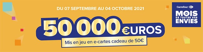 Les cadeaux du jeu à code sur www.lemoiscarrefour.com