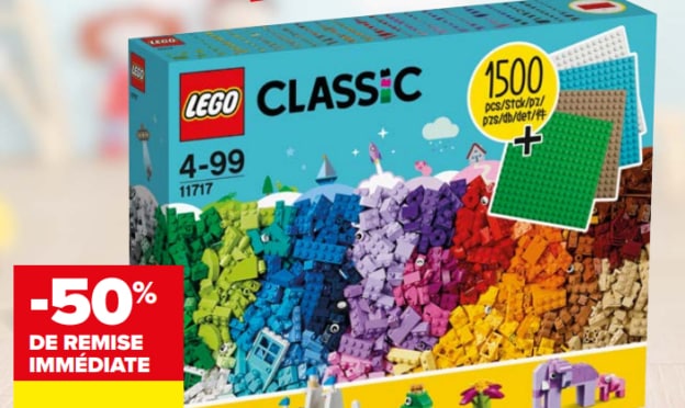 Promo Carrefour : Set de 1'500 pièces de LEGO à moitié prix
