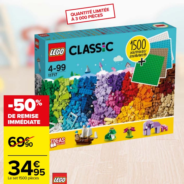 Promo LEGO de Carrefour : Set de 1500 pièces à 35,95€ (-50%)