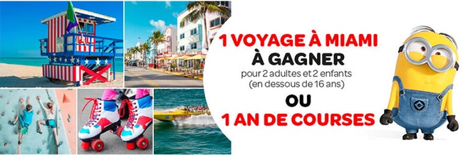 Gagnez un voyage à Miami ou un an de course chez Carrefour