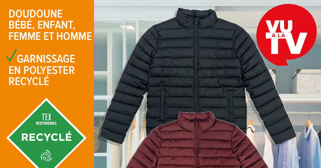 Carrefour Doudounes TEX pas chères à 9,99€ seulement