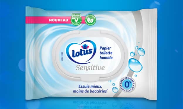 Échantillon gratuit papier toilette humide Lotus