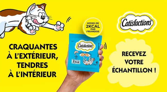 Recevez gratuitement un échantillon de friandises Catisfactions