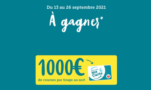 Grand Jeu Carte U : cadeaux en euros à gagner