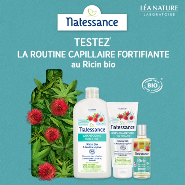 Test Natessance : Routines capillaires au ricin Bio gratuites