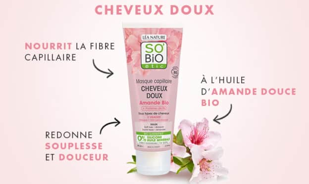 Test SO’BiO étic : Masques capillaires Cheveux Doux gratuits