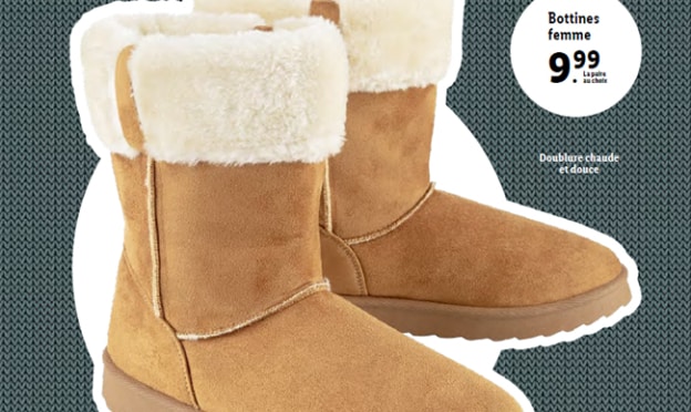 Lidl : Bottines fourrées Esmara pas chères à 9,99€