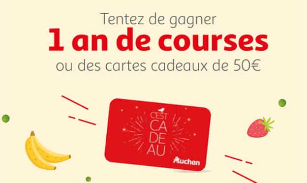 Jeu Auchan : 505 cartes cadeaux de 50€ à 4’000€ à gagner
