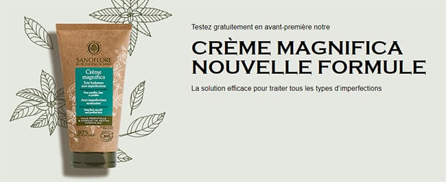 Testez gratuitement la nouvelle formule de la crème Magnifica de Sanoflore