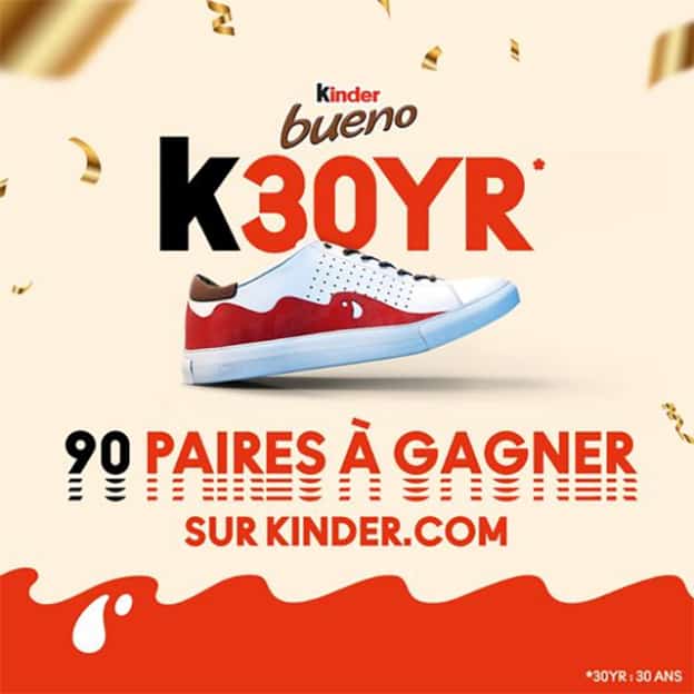 Jeu anniversaire Kinder Bueno : Sneakers à gagner