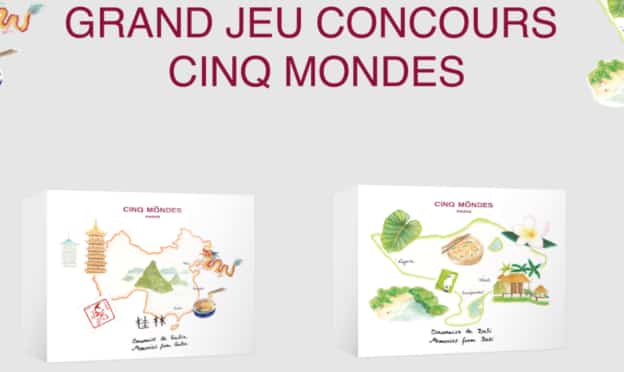 Jeu Cinq Mondes : séjour et cadeaux à gagner