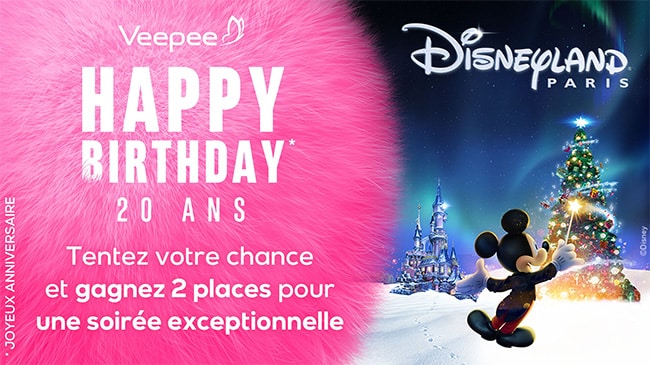 Les billets Disneyland Paris à gagner pour la soirée anniversaire de Veepee