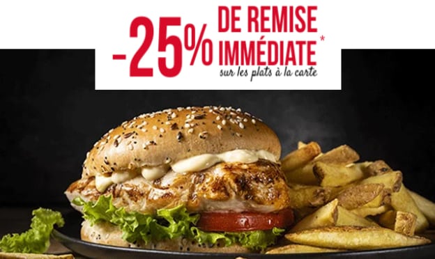 Bon de réduction Courtepaille : remise sur les plats à la carte