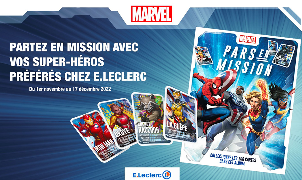 Leclerc Cartes Marvel offertes à collectionner