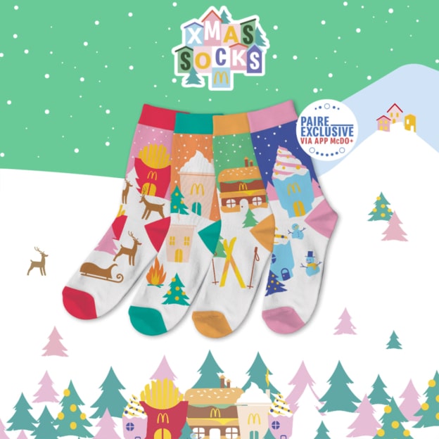McDo : menu Maxi Best-of +1€ = Chaussettes Xmas Socks 2022 offertes
