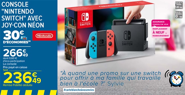 Nintendo Switch avec Joy Con Néon en promotion