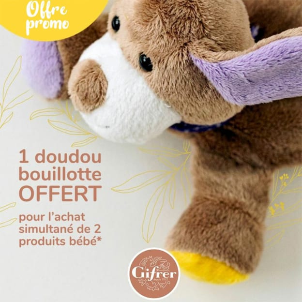 Gifrer : Un doudou bouillotte offert pour l'achat de produits