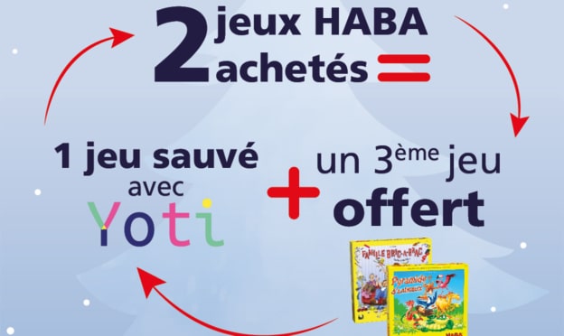 Opération Noël HABA : jeux achetés = jeu offert