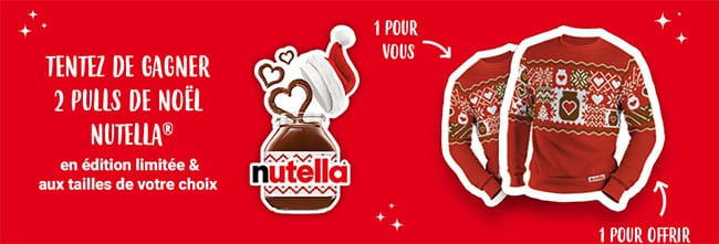 Gagnez vos pulls de Noël collector Nutella