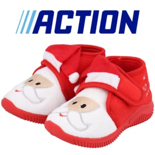 Action : Chaussons de Noël auto-agrippant pour enfants pas chers