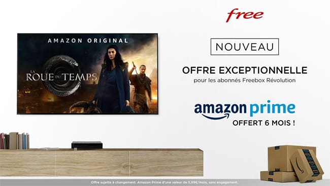 Amazon Prime gratuit pendant 6 mois pour les abonnées à la Freebox Révolution