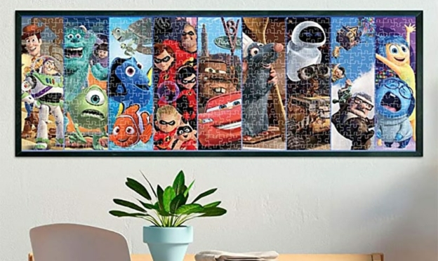 Amazon : Puzzle panoramique héros Disney Pixar pas cher