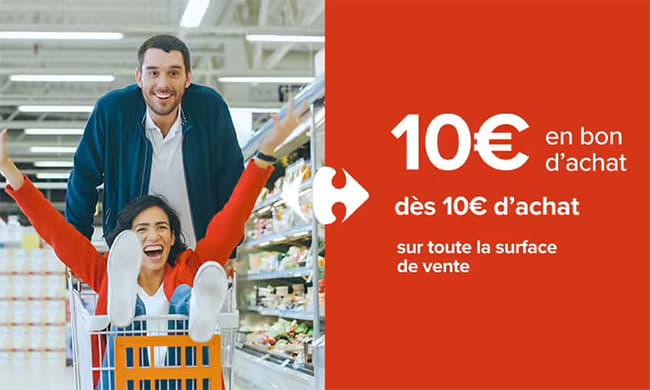 Obtenez un bon d’achat Carrefour