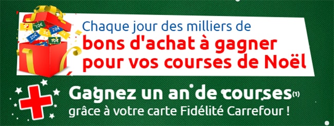 Tentez de gagner un an de courses ou un bon d’achat Carrefour