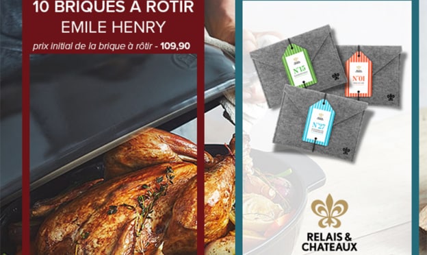 Jeu Carrefour : Coffrets Relais & Châteaux et briques Emile Henry