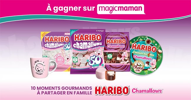 Gagnez un pack Haribo édition spéciale 50 ans Chamallows avec Magicmaman