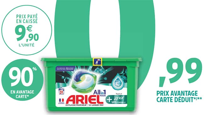 Bénéficier d'une remise fidélité sur les Ariel Pods Unstoppable