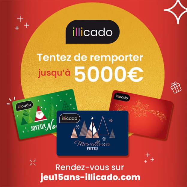 Jeu anniversaire illicado à code : cartes cadeaux à gagner