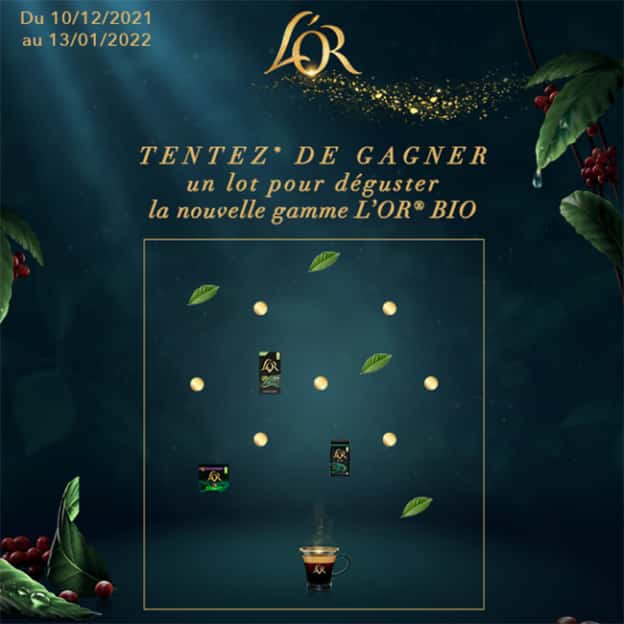 Jeu Ma vie en couleurs : Coffrets de café L’Or à gagner