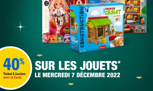 Leclerc : Remise fidélité sur les jouets seulement aujourd'hui