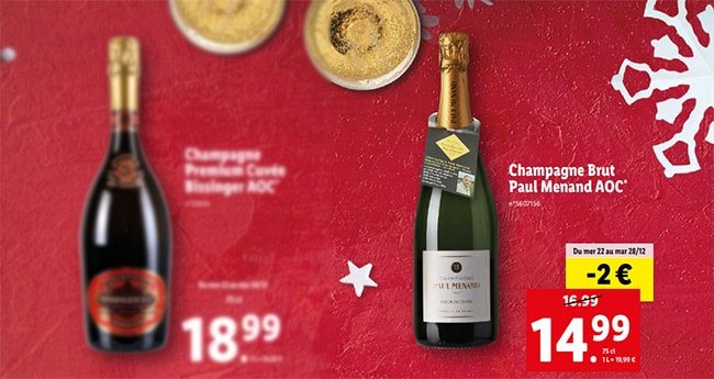 Du bon champagne brut pas cher chez Lidl