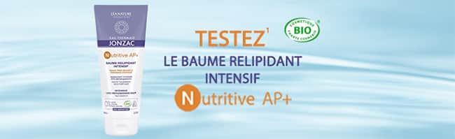 Testez le baume relipidant intensif Nutritif AP+ de Jonzac