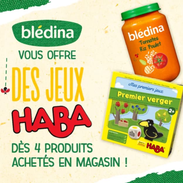 Blédina : Jouet HABA offert dès 4 produits achetés
