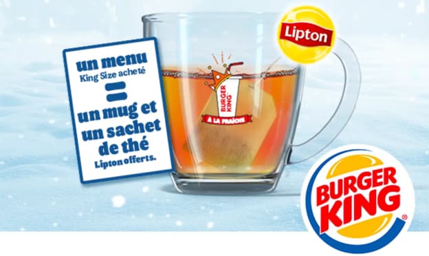 Burger King : Menu King Size acheté = Mug Lipton offert